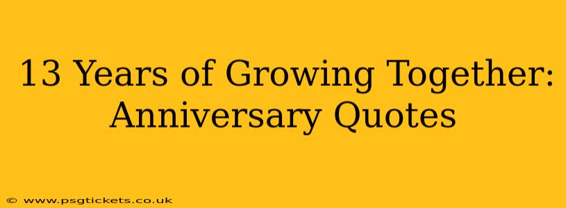 13 Years of Growing Together: Anniversary Quotes 