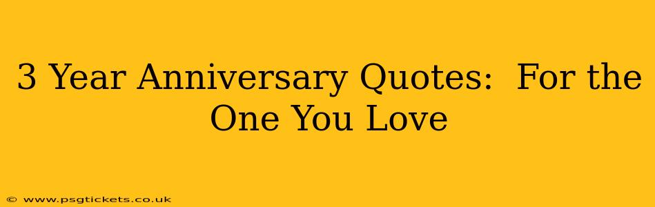 3 Year Anniversary Quotes:  For the One You Love