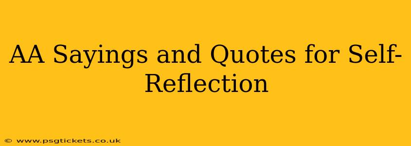 AA Sayings and Quotes for Self-Reflection