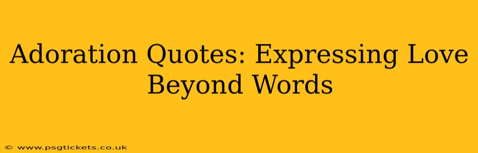 Adoration Quotes: Expressing Love Beyond Words