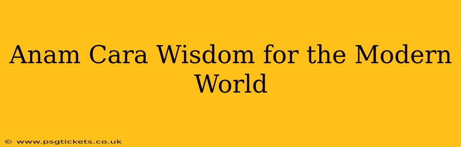 Anam Cara Wisdom for the Modern World