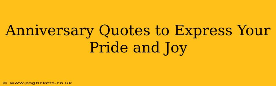 Anniversary Quotes to Express Your Pride and Joy