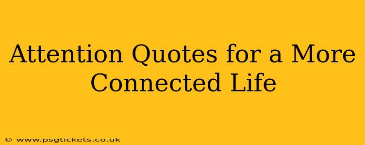 Attention Quotes for a More Connected Life
