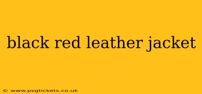 black red leather jacket