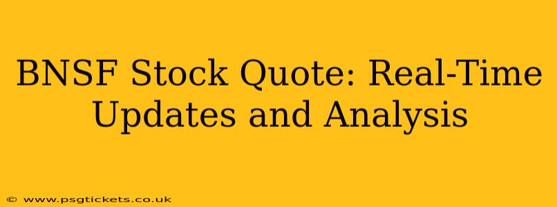 BNSF Stock Quote: Real-Time Updates and Analysis