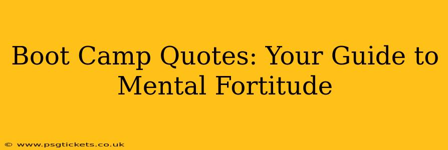 Boot Camp Quotes: Your Guide to Mental Fortitude