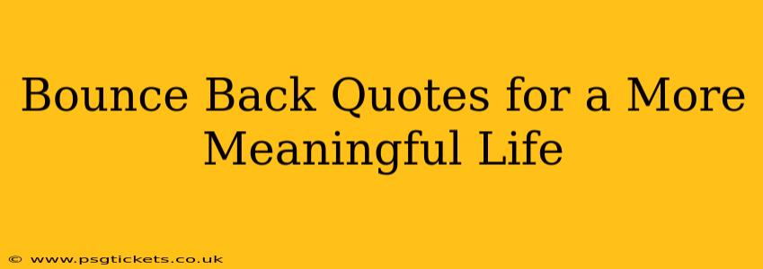Bounce Back Quotes for a More Meaningful Life