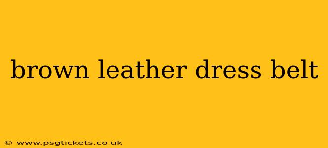 brown leather dress belt