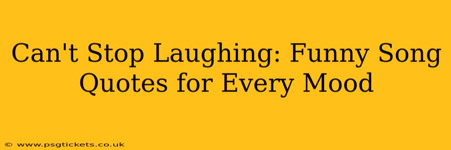 Can't Stop Laughing: Funny Song Quotes for Every Mood
