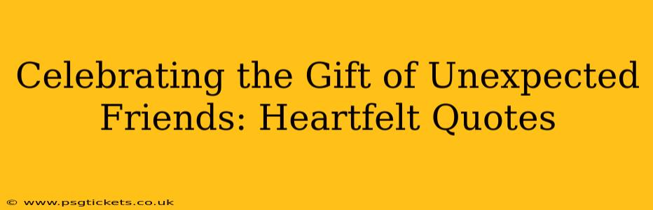 Celebrating the Gift of Unexpected Friends: Heartfelt Quotes