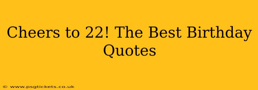 Cheers to 22! The Best Birthday Quotes