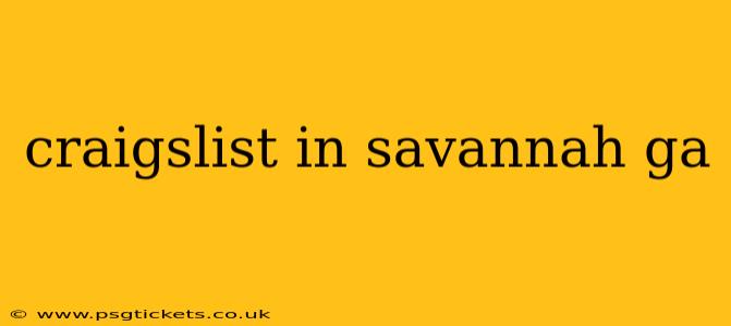 craigslist in savannah ga