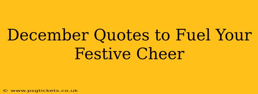 December Quotes to Fuel Your Festive Cheer