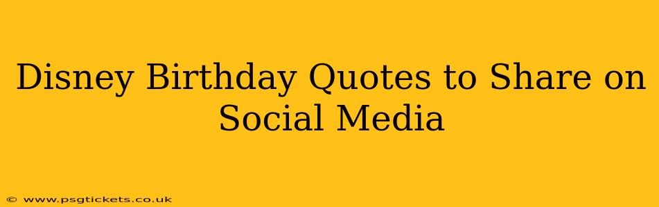 Disney Birthday Quotes to Share on Social Media