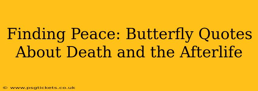 Finding Peace: Butterfly Quotes About Death and the Afterlife