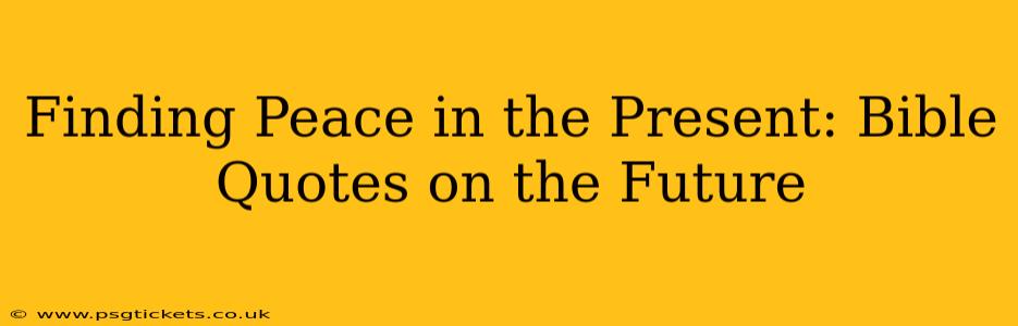 Finding Peace in the Present: Bible Quotes on the Future