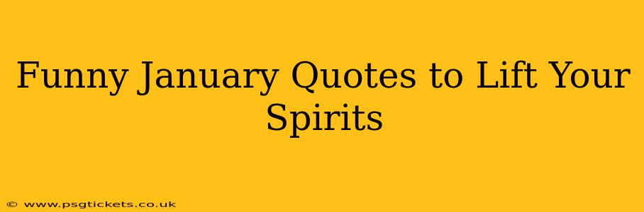 Funny January Quotes to Lift Your Spirits