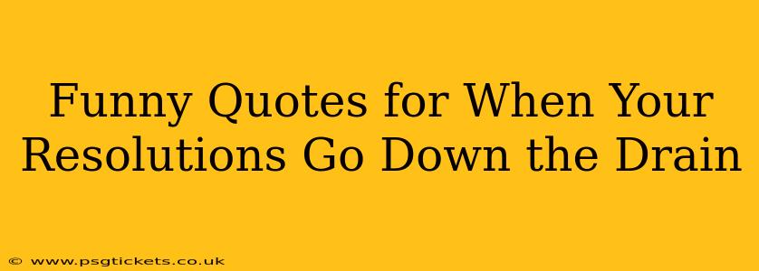 Funny Quotes for When Your Resolutions Go Down the Drain