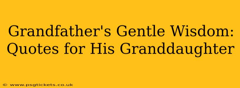 Grandfather's Gentle Wisdom: Quotes for His Granddaughter