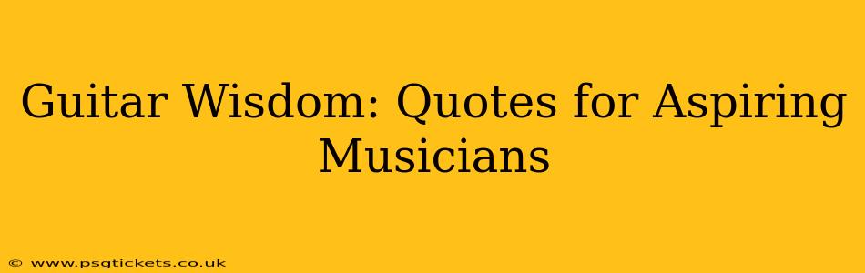 Guitar Wisdom: Quotes for Aspiring Musicians