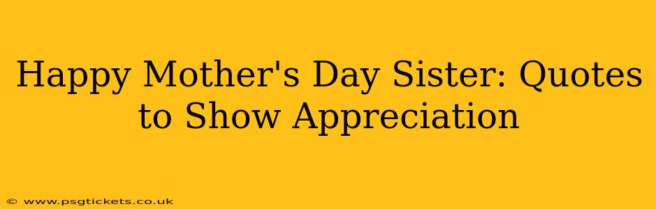 Happy Mother's Day Sister: Quotes to Show Appreciation