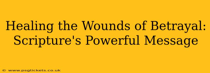 Healing the Wounds of Betrayal: Scripture's Powerful Message