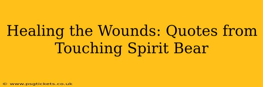 Healing the Wounds: Quotes from Touching Spirit Bear