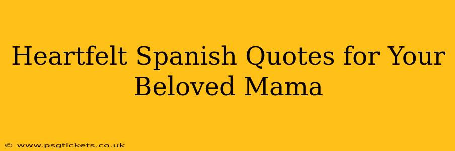 Heartfelt Spanish Quotes for Your Beloved Mama