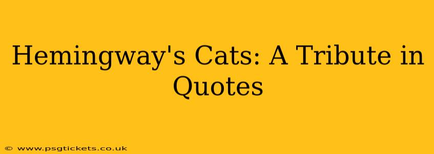 Hemingway's Cats: A Tribute in Quotes