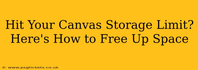 Hit Your Canvas Storage Limit? Here's How to Free Up Space