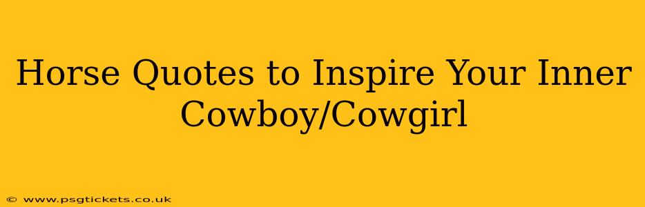 Horse Quotes to Inspire Your Inner Cowboy/Cowgirl