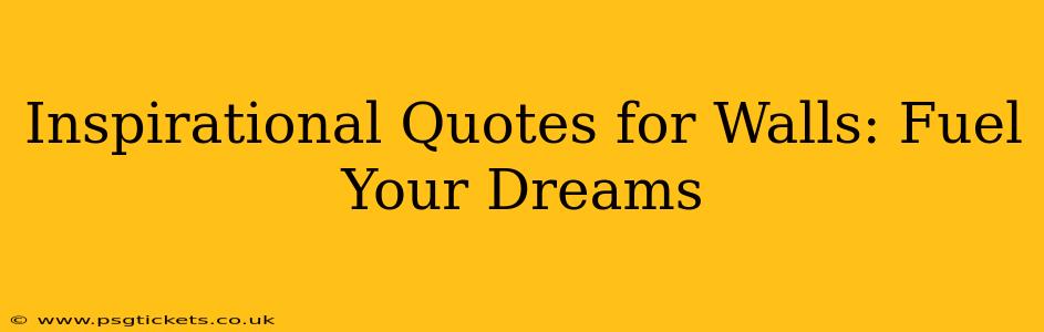 Inspirational Quotes for Walls: Fuel Your Dreams