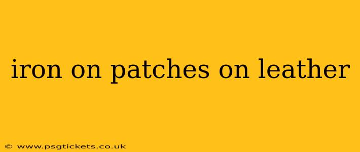 iron on patches on leather