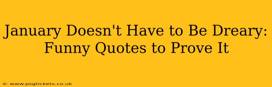 January Doesn't Have to Be Dreary: Funny Quotes to Prove It