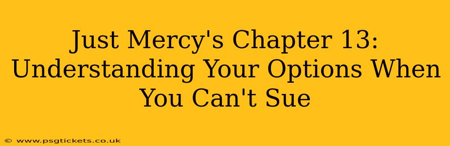 Just Mercy's Chapter 13: Understanding Your Options When You Can't Sue