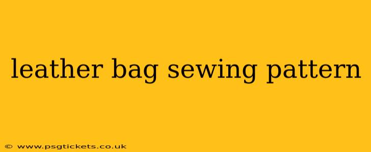 leather bag sewing pattern