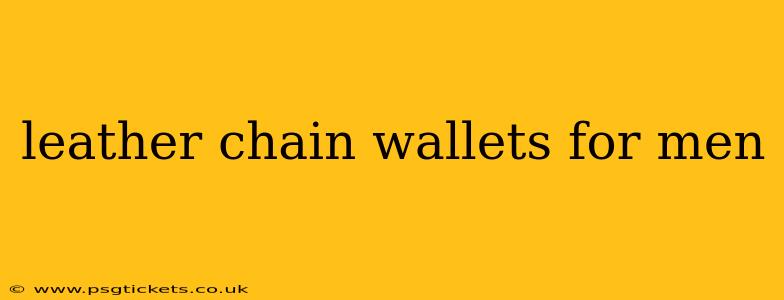 leather chain wallets for men