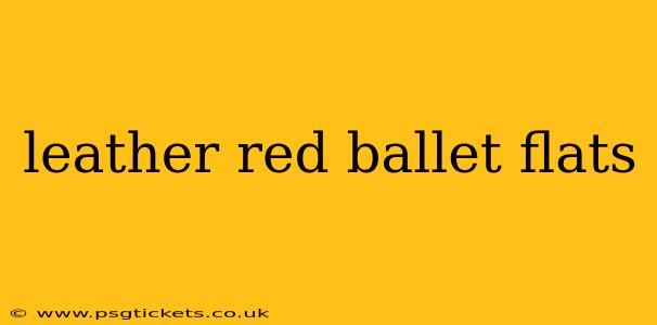 leather red ballet flats