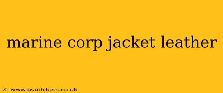 marine corp jacket leather