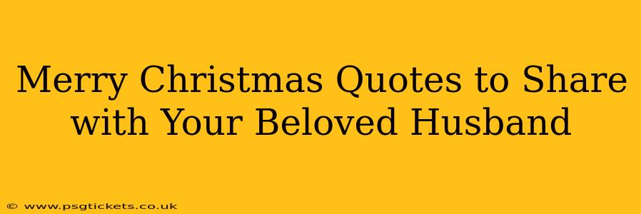 Merry Christmas Quotes to Share with Your Beloved Husband