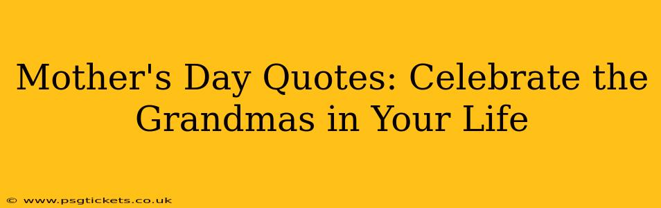 Mother's Day Quotes: Celebrate the Grandmas in Your Life