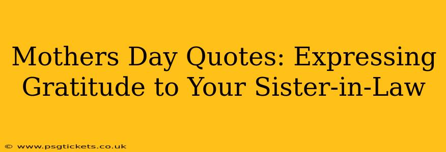 Mothers Day Quotes: Expressing Gratitude to Your Sister-in-Law