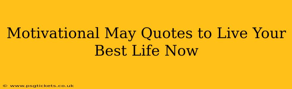 Motivational May Quotes to Live Your Best Life Now