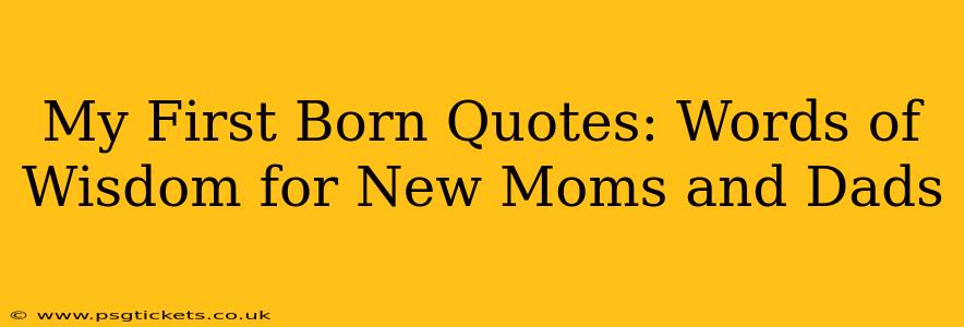 My First Born Quotes: Words of Wisdom for New Moms and Dads
