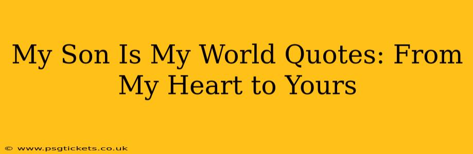 My Son Is My World Quotes: From My Heart to Yours