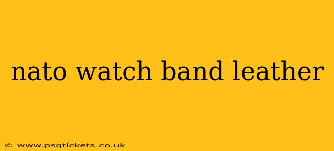nato watch band leather