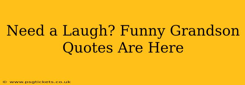 Need a Laugh? Funny Grandson Quotes Are Here