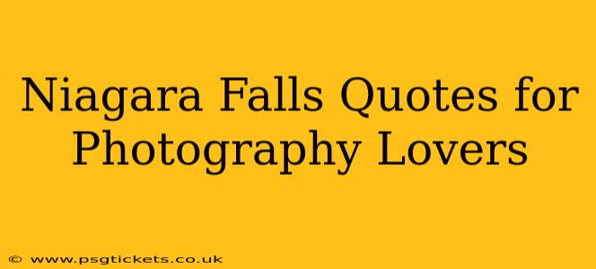 Niagara Falls Quotes for Photography Lovers