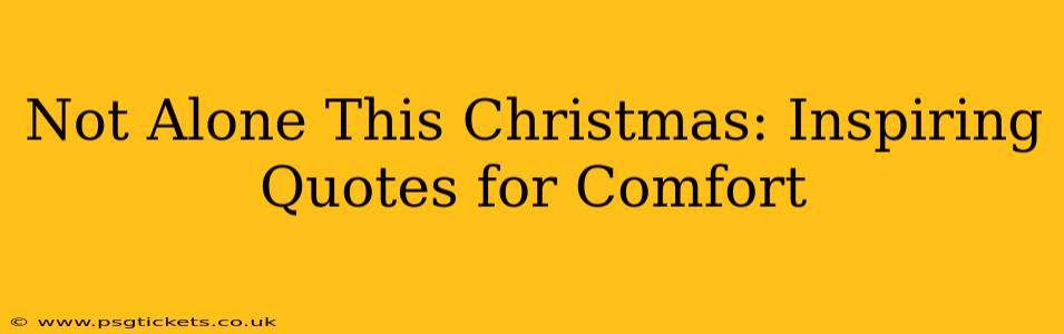 Not Alone This Christmas: Inspiring Quotes for Comfort