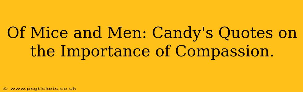 Of Mice and Men: Candy's Quotes on the Importance of Compassion.